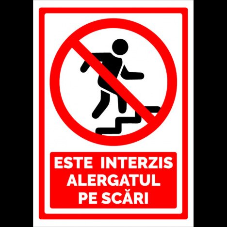 Semn pentru alergatul pe scari